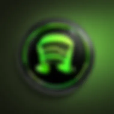 Spotify logo on digital screen