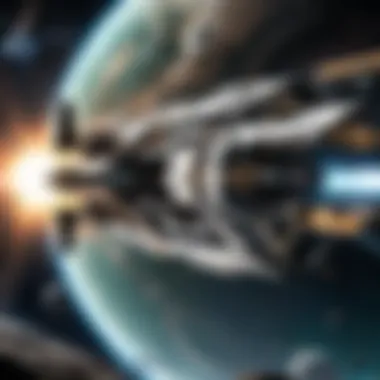 Futuristic Space Station in Stellaris Universe Illustration of a futuristic space station in Stellaris universe