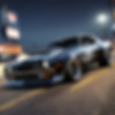 Adrenaline-filled street racing action with blurred motion