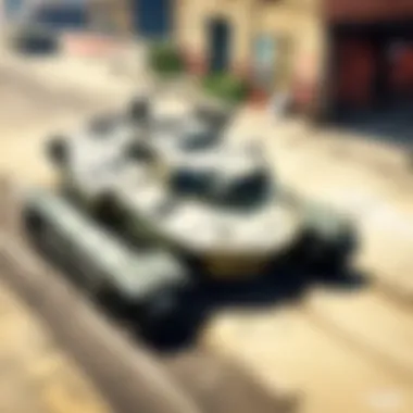 Cutting-Edge Surveillance Features Close-up of tanky drone equipped with advanced surveillance technology