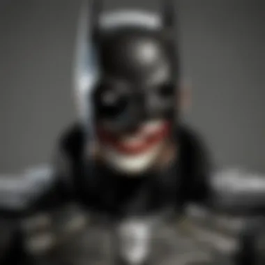 Close-up of accessories and details in The Batman Who Laughs costume