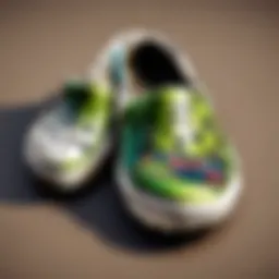 A vibrant display of customized Crocs adorned with unique charms and accessories.