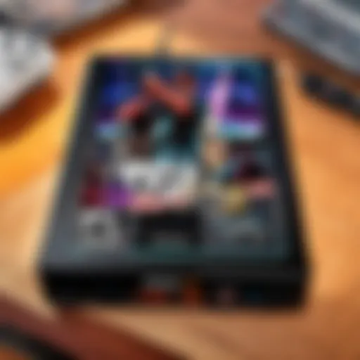 Close-up view of an advanced sound pad with LED lighting