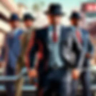 A collage of iconic mafia characters from GTA V, showcasing their unique traits.
