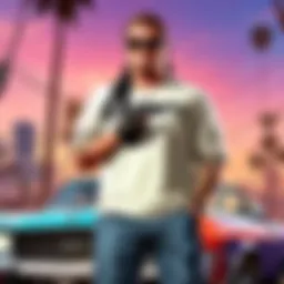 A gamer enjoying Grand Theft Auto Online with a VPN interface on their screen.