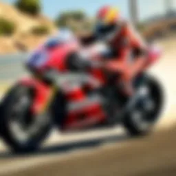 Sleek Racing Machine in Action