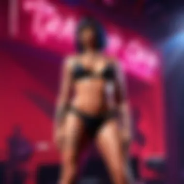 Transgender performer on stage