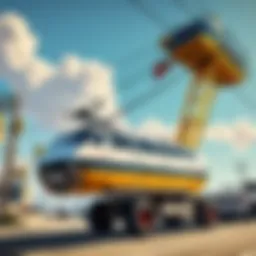 A skylift transportation system in Grand Theft Auto