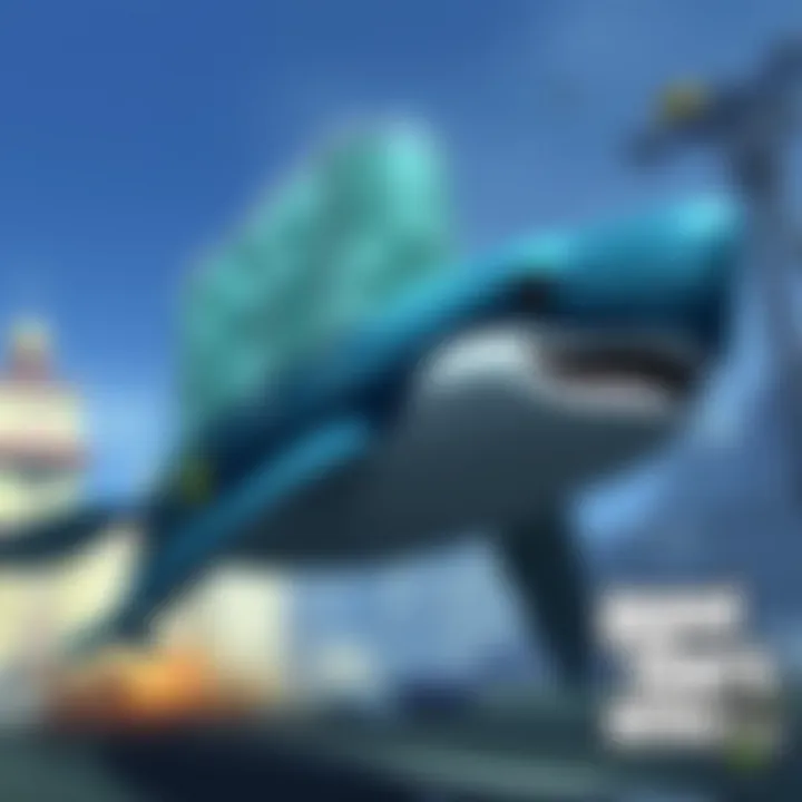 Gameplay screenshot showcasing Whale Card features