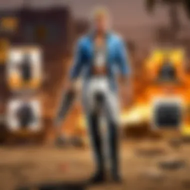 Player character upgrading equipment in Free Fire