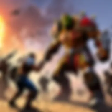 Heroic Encounter in Battle Epic World of Warcraft character in battle