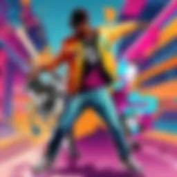 Vibrant and Dynamic Just Dance Artwork