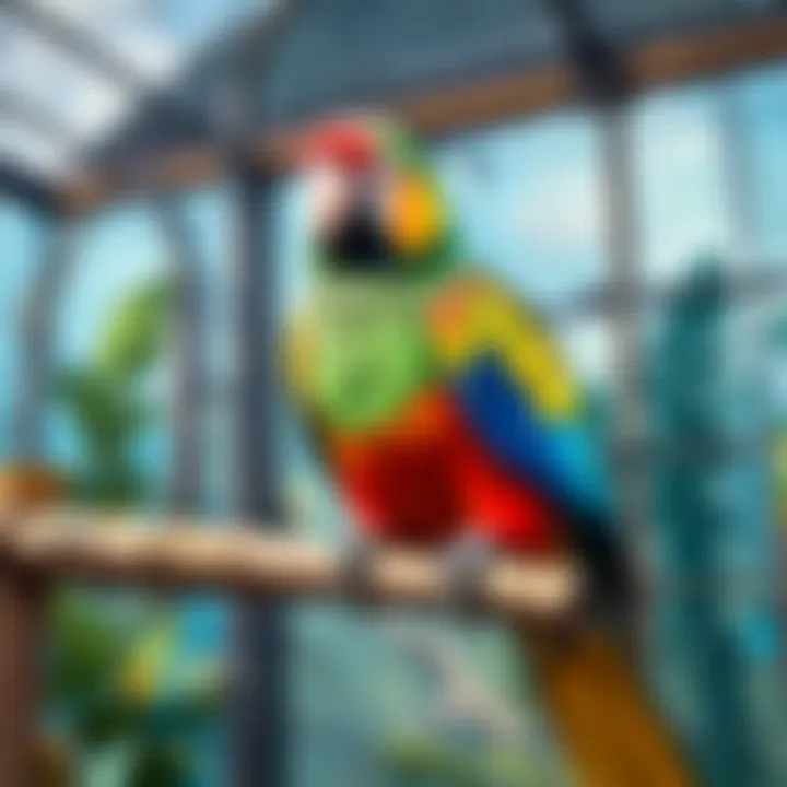 Vibrant parrot in Zoo Tycoon Mobile