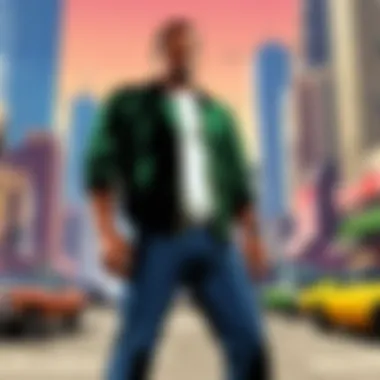 Virtual cityscape of GTA Android Version