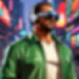 Virtual Reality Cyber Hack Simulation Game Illustration